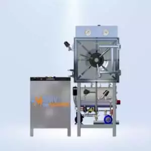 Horizontal (Rectangular) High Pressure Steam Sterilizer front view