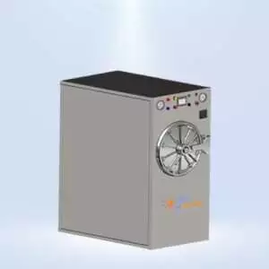 image of horizontal rectangular high pressure steam sterilzer