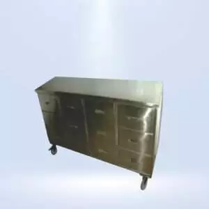 SS WORKING TABLE WITH DRAWER